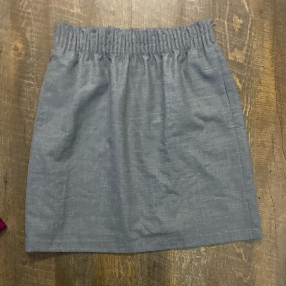 J. Crew Light Grey-Blue Mini Skirt